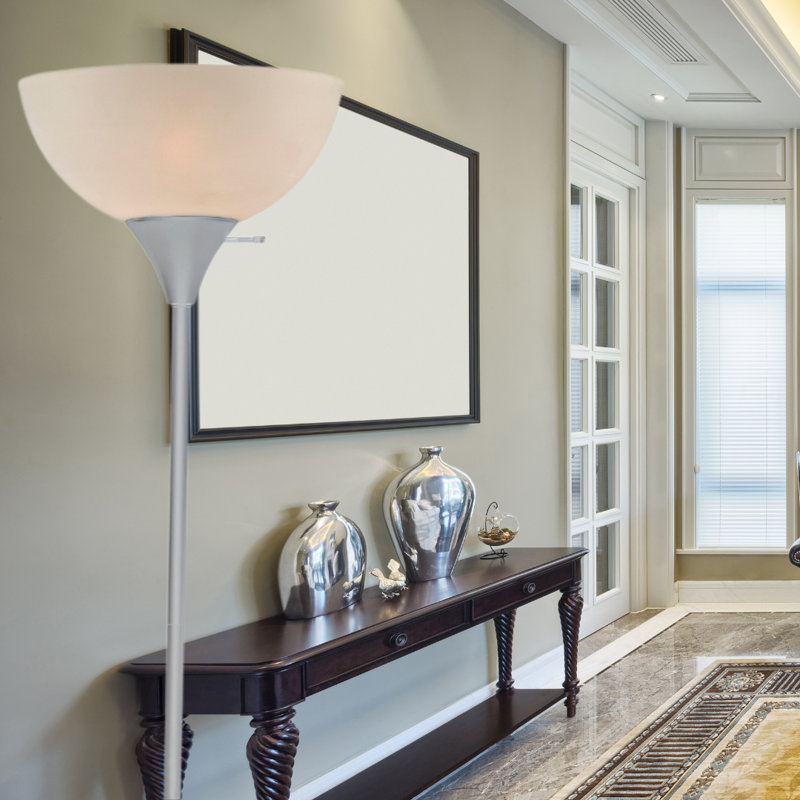Ankoma 72" Torchiere Floor Lamp, Silver