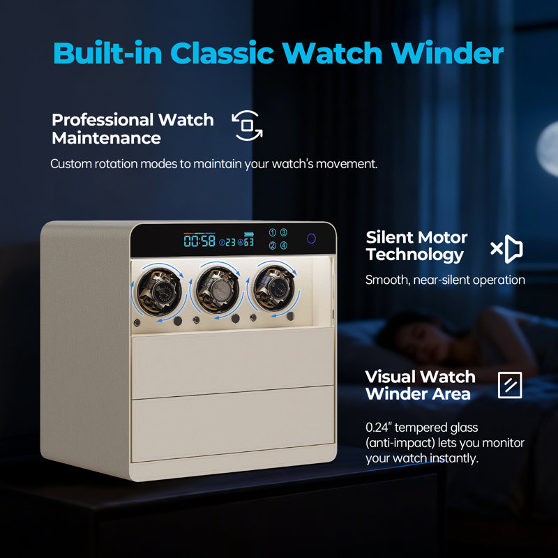 Watch Winder Jewellery Organizer Box