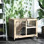 Enclos naturel en bois avec roulettes portatives - Étanche, compact, pour les petits espaces
