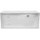 67" Freestanding Solid Surface Rectangular Bathtub, Stone Resin Freestanding Bath Tub With Overflow And Pop-Up Drain