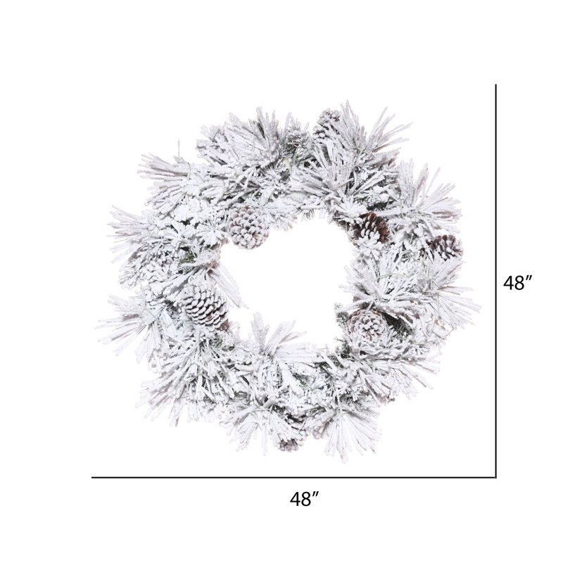 Couronne de Noël artificielle Odaniel, H 48 po x l 48 po x P 3 po