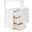 Lit mezzanine simple avec tiroirs, bureau et garde-robe - blanc