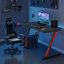 Ergonomic Black Gaming Desk PC Computer Desk Home Office With Headphone Hook-532484068-422233743