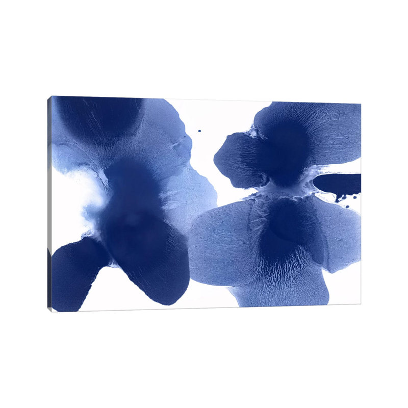 Dynamic Indigo by Hannah Carlson - Print on Canvas, 20.32 cm H x 30.48 cm W, Wrapped Canvas