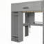 Lit mezzanine en bois massif avec bureau en L, armoire de rangement et garde-robe-1379272274-1379272279