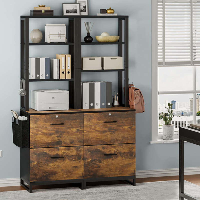 Mandip 19.7'' Wide File Cabinet, Brown