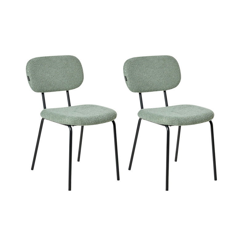 Set of 2 Chairs ADAIR Boucle, Green