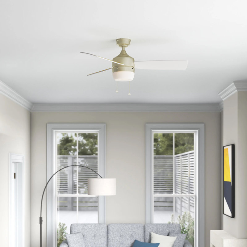 Ventilateur de plafond à DEL 44 po avec chaîne de traction et ensemble d'éclairage inclus Barcadero