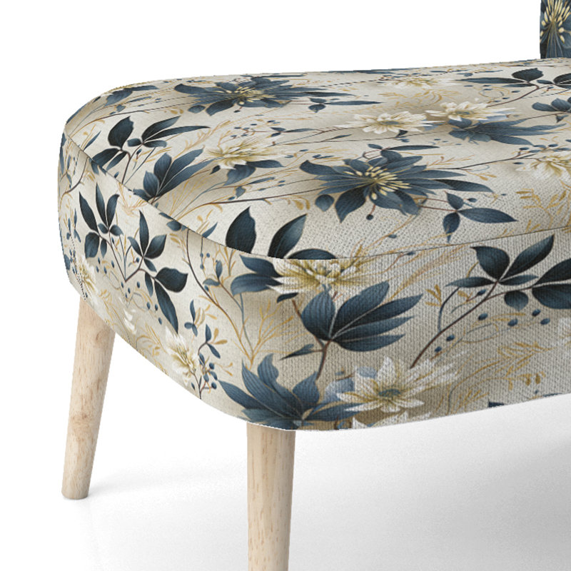 Chaise d'appoint rembourrée Farmhouse, Atteindre le calme des jardins floraux I