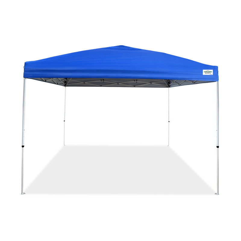 10x10 Blue Polyester Pop-Up Canopy with Steel Frame