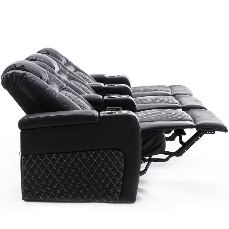 Broadway Cinema Chair Theatre Sofa, Black/White
