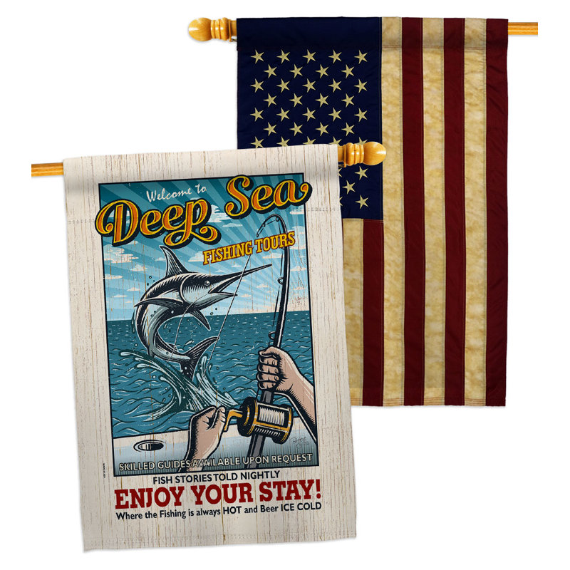 Drapeau de maison en polyester 40 x 28 po à 2 côtés