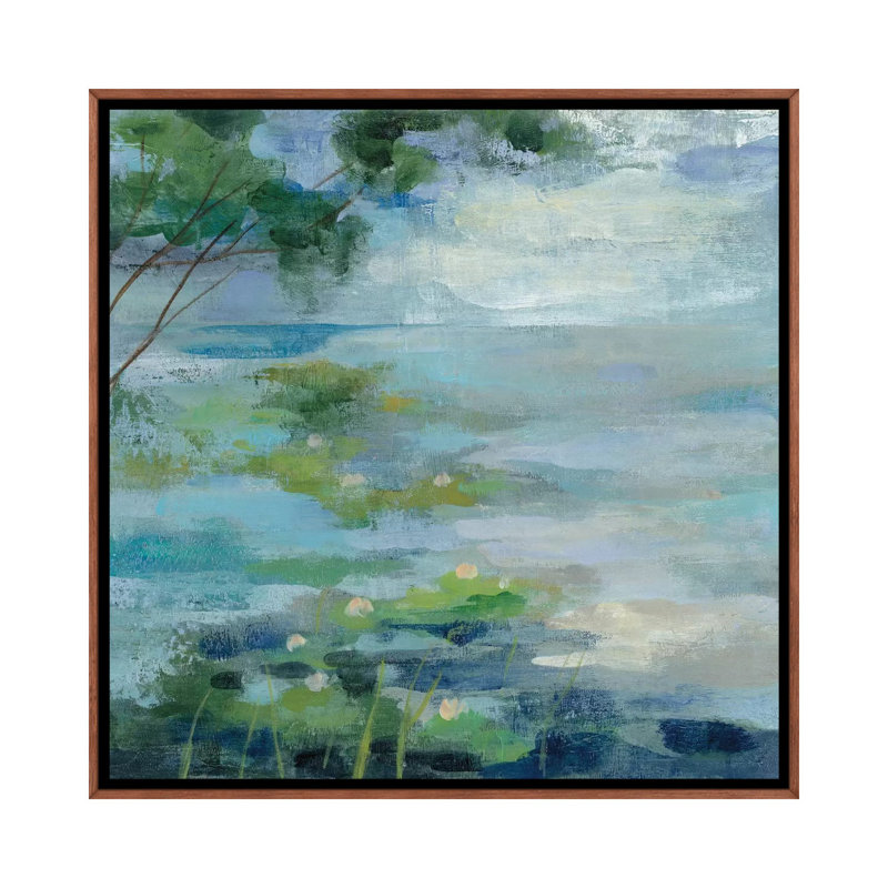 «Lily Pond I» par Silvia Vassileva - reproduction d'art, Aucun mat, H 37 po x l 37 po x P 1,5 po