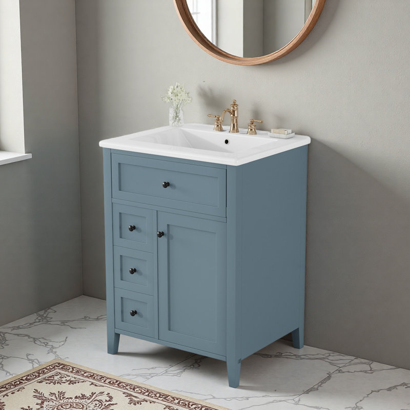 Meuble-lavabo gris avec lavabo «24»