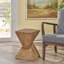 Table de bout en oxyde de magnésium - Table de bout élégante compatible avec le salon, la chambre à coucher ou l'extérieur-7190006