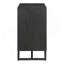 Armoire, pin récupéré avec base en acier inoxydable, noir