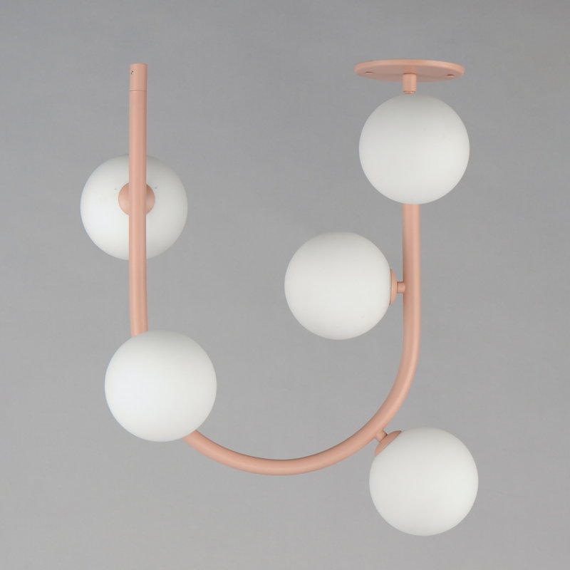 Contour MTO 5 - Light LED Semi Flush Mount, Palazzo Pink