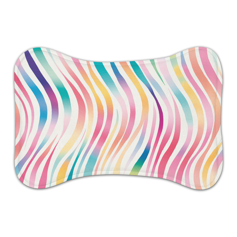 Tapis colorés en forme d'os - 1 pièce, Moyen (18 po)
