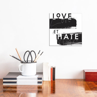 Love Et Hate - Wrapped Canvas Print