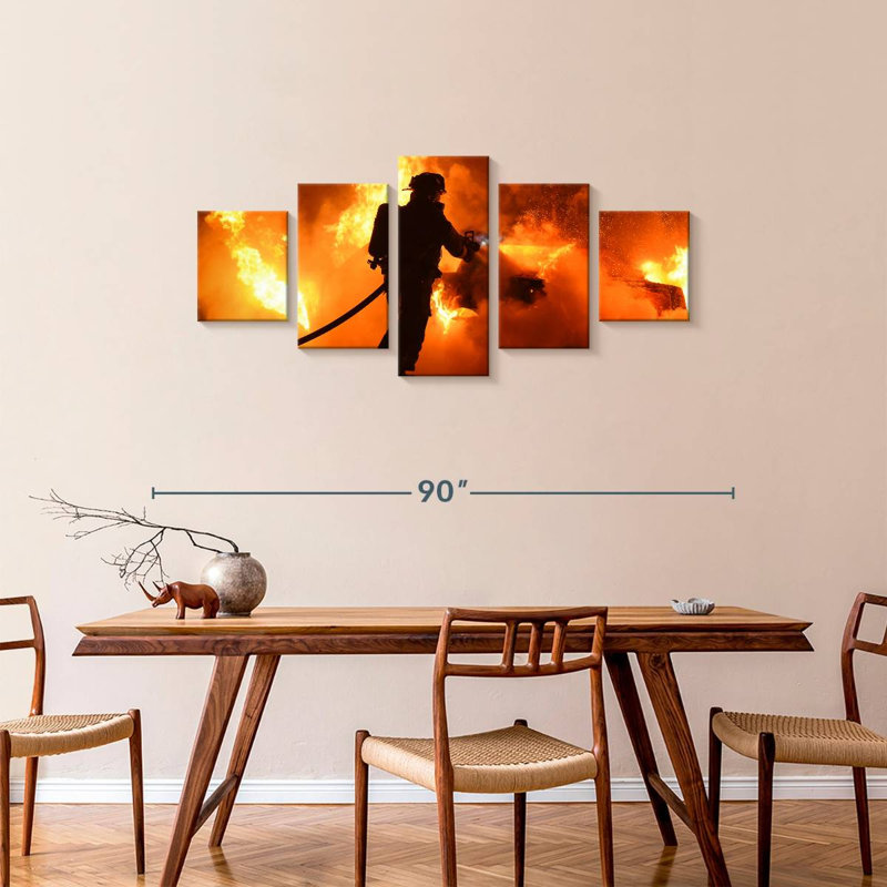 Fireman, 34" H x 74" W