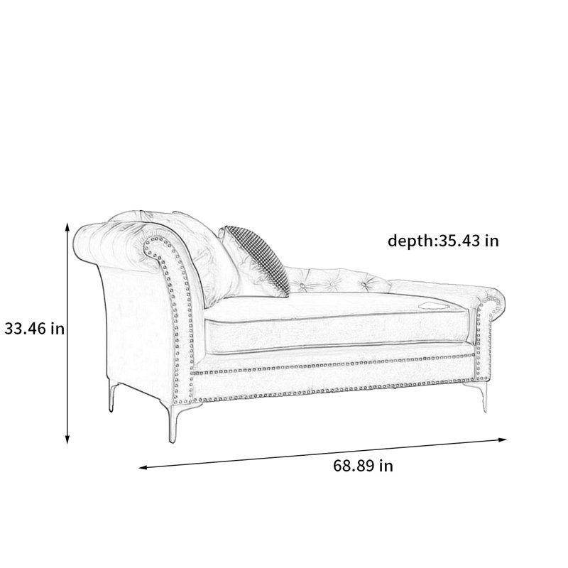 Chaise longue rembourrée Charmonique