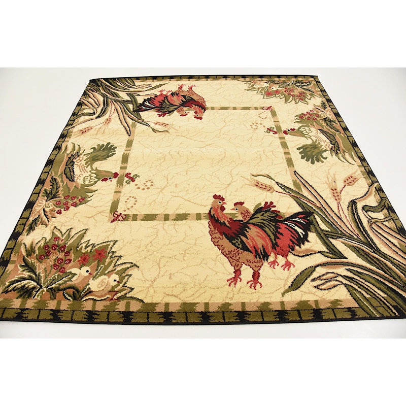 Capps Abstract Indoor Rug, Square 6'