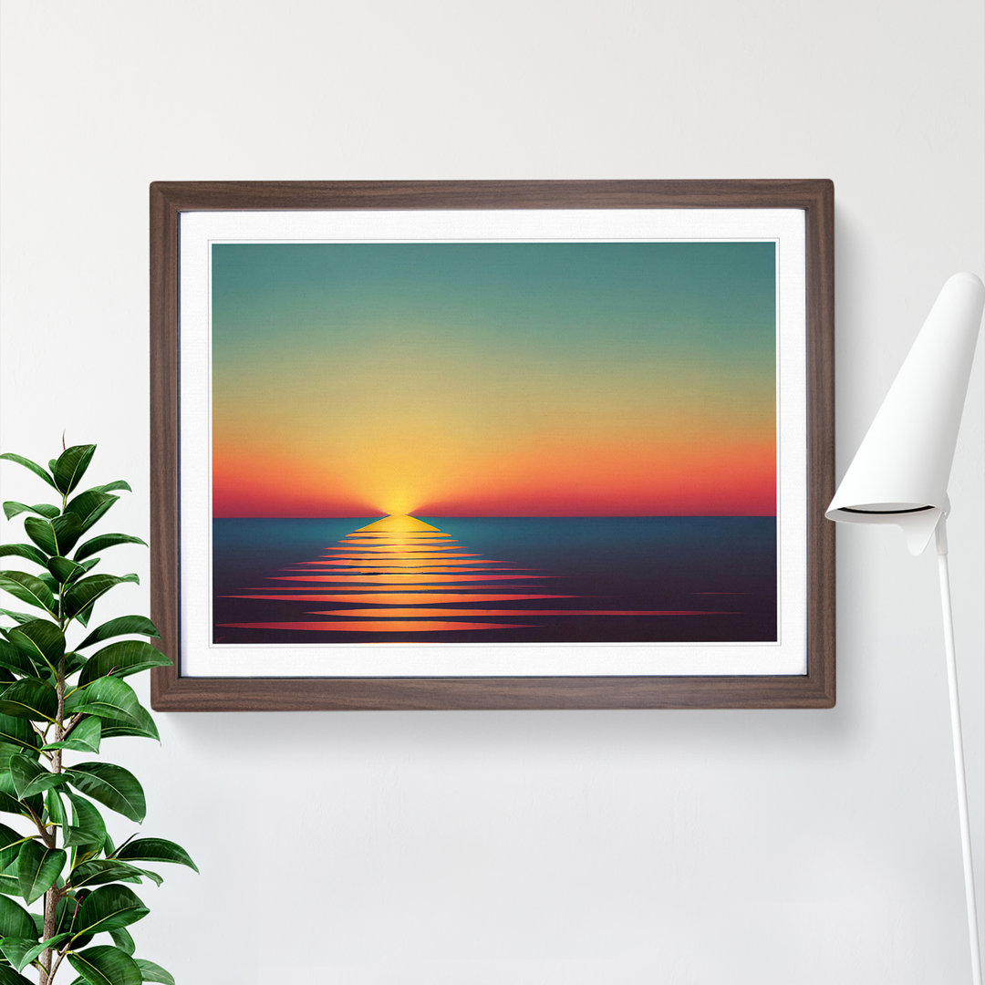 Inquisitive Seascape At Sunset - Single Picture Frame Print
