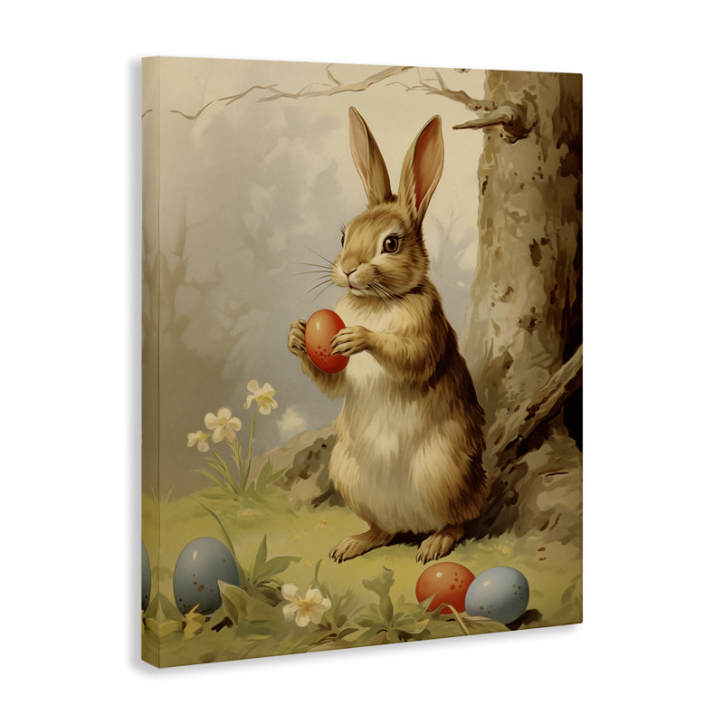 Art mural sur toile, "Lapin de Pâques dans la nature", par Arlington Prints, H 16 po x l 20 po