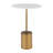 Julianna Midcentury Modern Accent Table with Gold Metal Base and Genuine Marble Tabletop