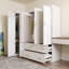 Garde-robe d'angle en forme de L