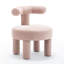 Fauteuil demi-tonneau en velours Bula-295063043