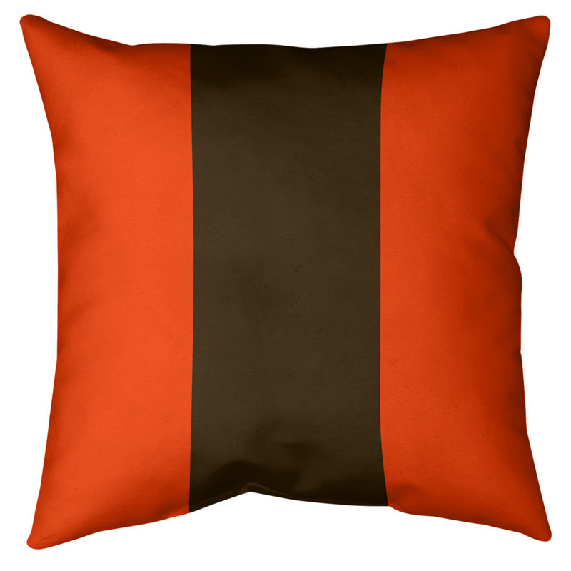 Housse de coussin, 20 po x 20 po, Orange / Brun, Simili suède