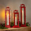 Lanterne de Noël rouge, ensemble de 3