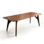 Table de salle à manger rectangulaire en bois massif brun-1443507096