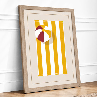 Umbrella And Stripes Minimalist - Print