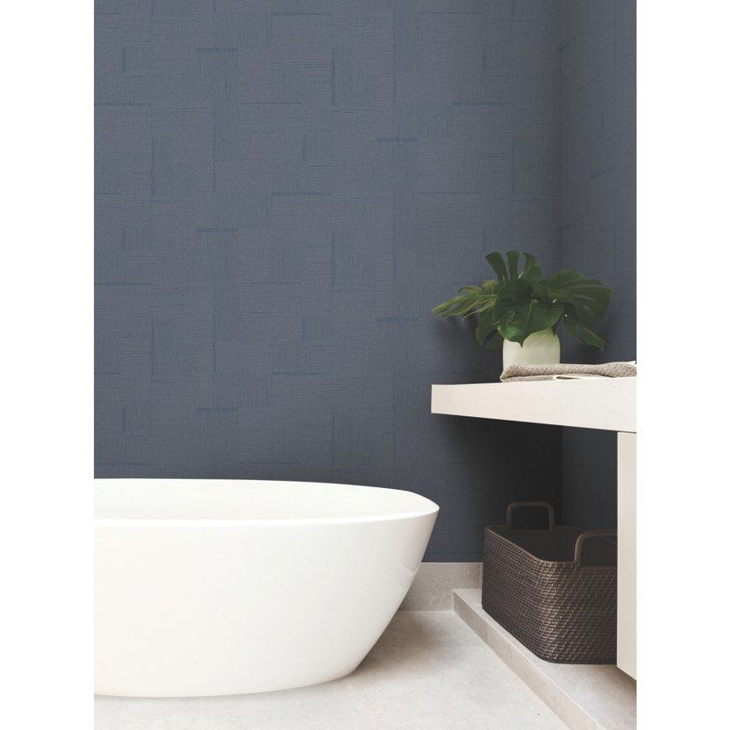 Rouleau de papier peint Contour L 32,8 pi x l 20,9 po, Bleu marine