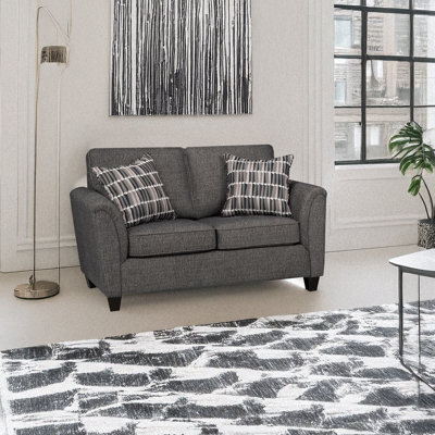 Canapé en tissu Belknap, gris anthracite