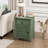 Antique Green Veneer, Transitional 25" H, Nightstand, Storage Drawer, End Table-541717465