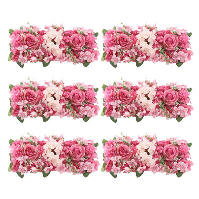 6Pcs Dahlia Rose Wall Panels Arrangement