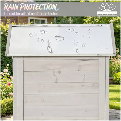 Outdoor Storage Shed,Outdoor Storage Cabinet,Tools Shed with Tilted Tin Roof