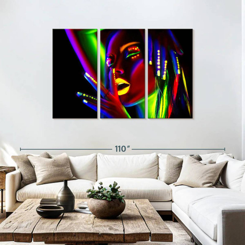 Shuttleworth Neon Makeup, 48" H x 74" W