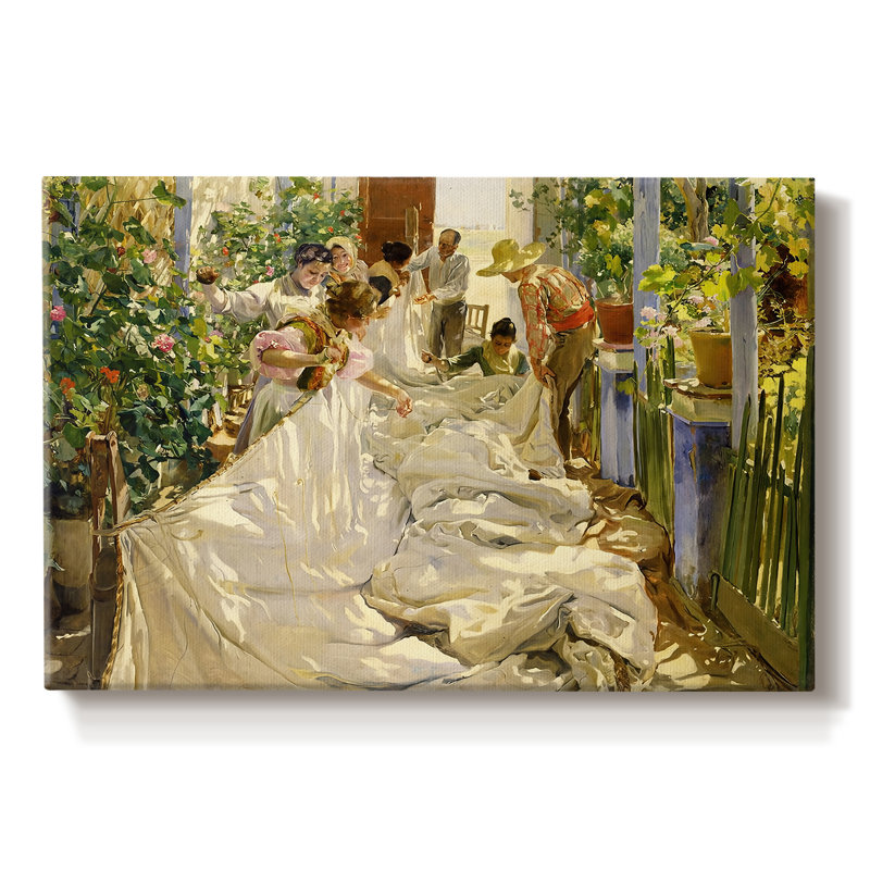 Coudre la voile (Cosiendo la vela) - Jooa Sorolla - Toile tendue avec châssis - 1896, 12x18