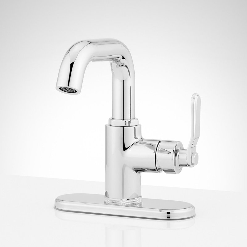 Gunther 1.2 GPM Single Hole Bathroom Faucet, Polished Chrome