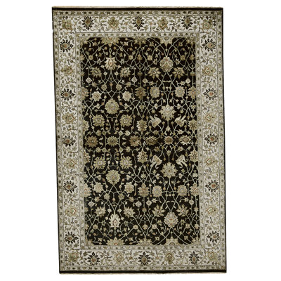 Handmade Silk and Wool Area Rug