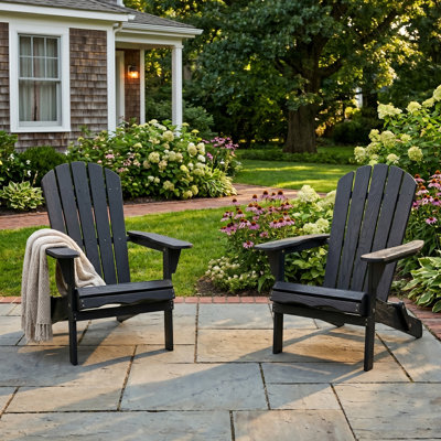 Chaise Adirondack d'extérieur, gris ardoise