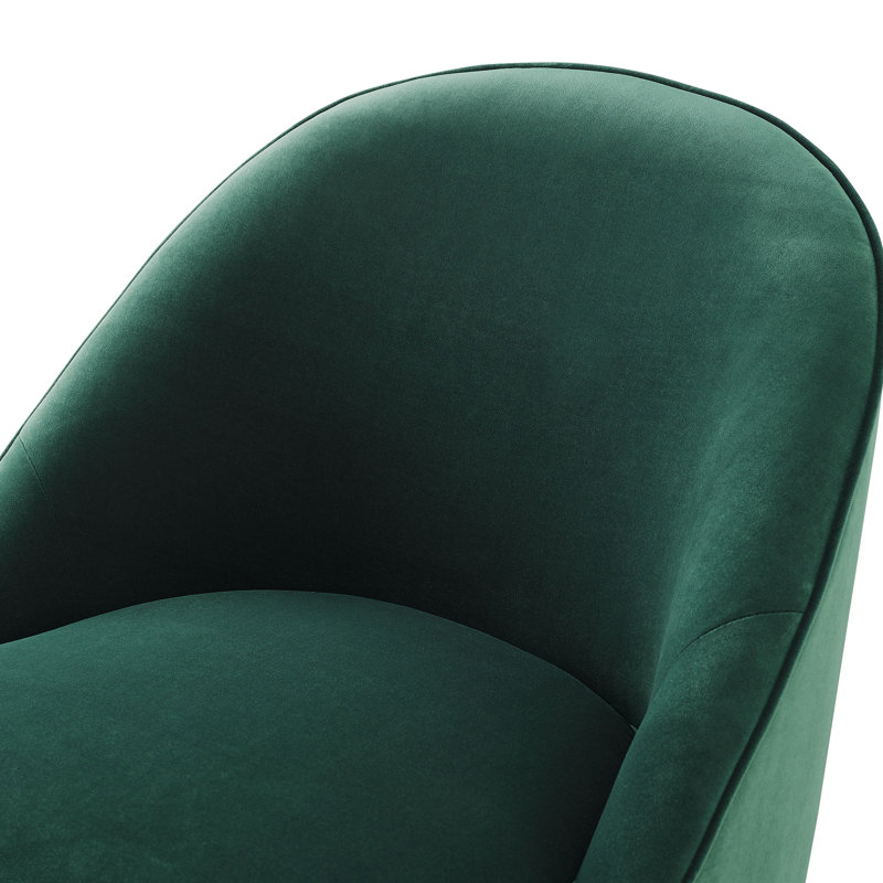 Chaise d'appoint Hollhurst, Velours vert