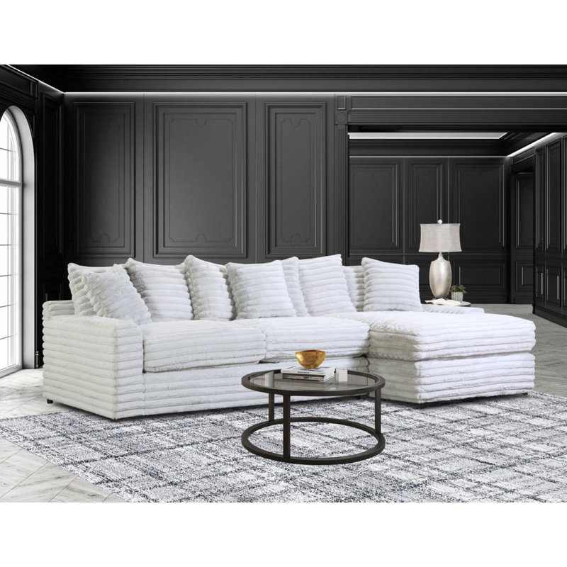 4810 Kuba RAF Sectional, Fog Fabric