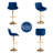 Bar Stools Set, Modern Swivel Counter Height Adjustable Barstools with Back, Upholstered Velvet Bar Chair with Footrest, Modern Armless Kitchen Island Stool for Kitchen Island, Pub, Cafe-791713461-791713462