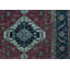 Tapis rouge et bleu noué à la main de haute qualité