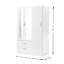 Everheart 3 Door Solid Wood Wardrobe